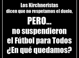El 'fútbol para todos' en pleno duelo recibió crí­ticas en las redes sociales
