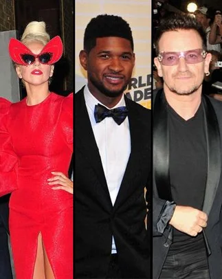 Gaga, Usher y Bono, juntos en nombre de la solidaridad