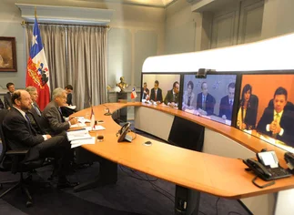 Mandatarios de seis paí­ses realizan la primera cumbre virtual