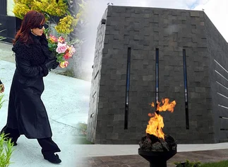 La Presidenta visitó el mausoleo de Kirchner en el dí­a de su cumpleaños