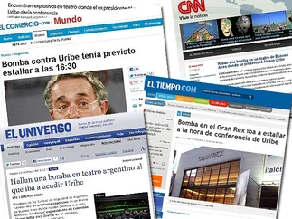 Los medios del mundo se hicieron eco del frustrado atentado contra Uribe en Buenos Aires