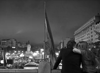 La foto de Amado Boudou y su novia, Agustina Kämpfer, en la marcha del Orgullo Gay