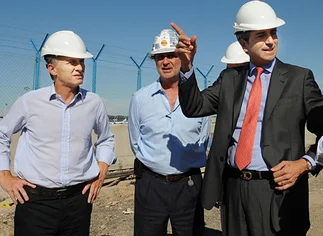 Macri y Randazzo, para la foto: recorrieron las obras de ampliación en la autopista Illia