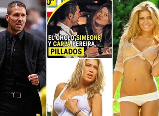 ¿La nueva 'Cholita'?: Simeone, acompañado por una modelo 16 años más joven