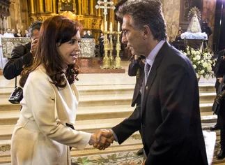 Cristina Kirchner y Mauricio Macri, otra vez juntos en un acto