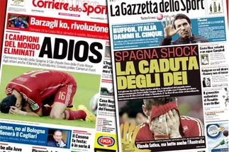 La prensa italiana se regodea con la eliminación de España del Mundial 2014