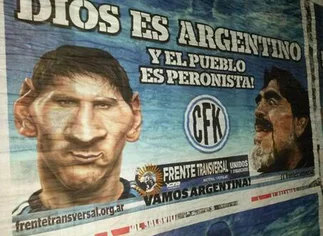Agrupación K 'se cuelga' del triunfo de la Selección con un afiche 'argentino y peronista'