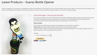 En Inglaterra ya venden los destapadores de botellas de Luis Suárez