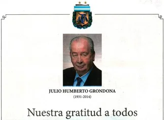 La familia Grondona y la AFA agradecieron el apoyo por la muerte de 'Don Julio'