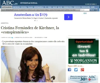 Diario ABC traza polémica radiografí­a de Cristina y la tilda de 'conspiranóica'