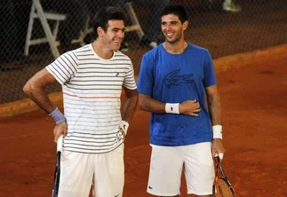 Copa Davis: Argentina se entrenó bajo techo con la presencia de Del Potro