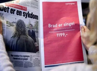'Brad está soltero': el genial slogan de una compañí­a aérea para viajes a Los Angeles, Estados Unidos