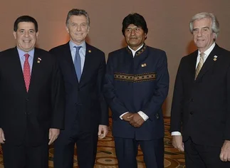 Macri discutió sobre narcotráfico y comercio bilateral con sus pares de Bolivia, Paraguay y Uruguay