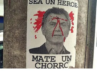 Aparecieron afiches amenazantes contra Macri en Bahí­a Blanca
