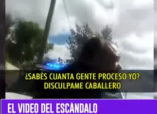 Video: la polémica reacción de un juez federal al que le sacaron el auto por manejar borracho