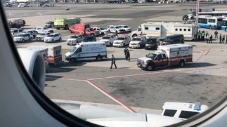 Avión en cuarentena en Nueva York: confirman que son 18 los enfermos