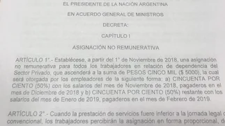 Este es el decreto que desactivó el paro: bono de $5.000 a privados, seguro antidespido y blindaje social