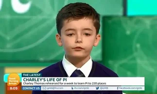¡Este chico es un genio!  Lo llaman el 'Joven Einsten' y recita Pi como nadie