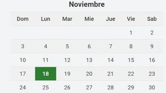 Según el calendario oficial, ¿será feriado el próximo 18 de noviembre?