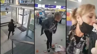 Video: atraparon a mechera robándose 20 latas de atún en su ropa