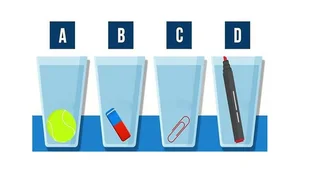 Test: ¿cuál de los vasos tiene más líquido?