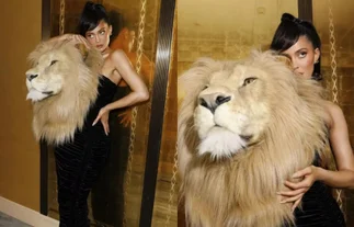 En fotos: provocativo desfile en París con 'cabezas' de animales