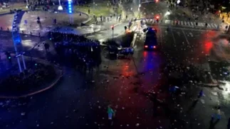 Incidentes en el Obelisco en medio de los festejos por la Copa América