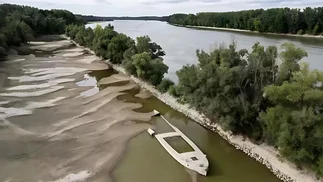 Un río europeo sufrió una sequía por el cambio climático y emergieron barcos de guerra