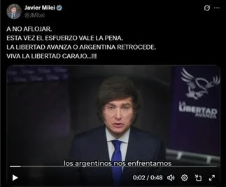 VIDEO | El nuevo spot electoral de Milei que La Libertad Avanza lanzó en redes