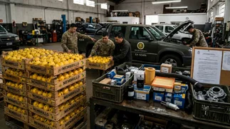 Insólito trueque del Ejército: cambia membrillos por repuestos para camioneta