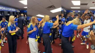 VIDEO | La reina Máxima celebró el empate de Curazao bailando con los jugadores