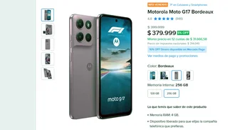 ¿Cuánto cuesta el celular Motorola más vendido en Mercado Libre?