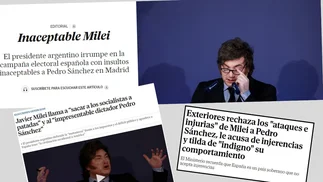 'Inaceptable': los medios españoles criticaron a Milei tras el insulto a una periodista