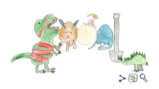 Una nena de 7 años diseñó el Doodle 'Dino Google'  y se llevó 30.000 dólares