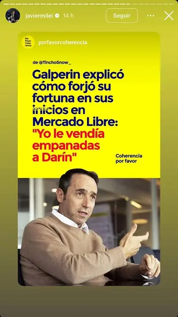 Luis Caputo, quien calificó de 'estupidez' los comentarios del actor sobre el precio de las empanada