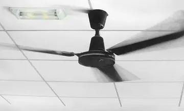 El ventilador de techo distribuye bien el aire.