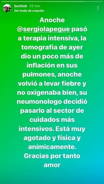 La esposa del periodista confirmó la situación