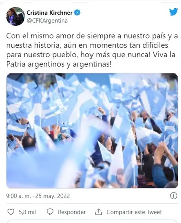 El tuit de Cristina Kirchner fue interpretado como una continuidad de la tensión interna en la coalición gubernamental