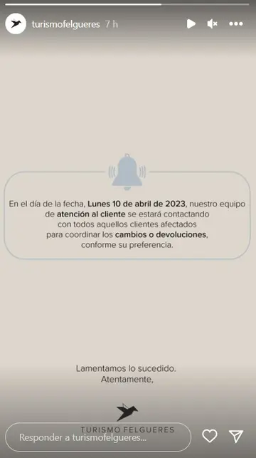 La agencia de turismo continúa con sus redes sociales activas, pese a que ya fue denunciada por estafa.