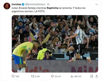 Las redes sociales se colmaron de memes, en especial dirigidos a Raphinha