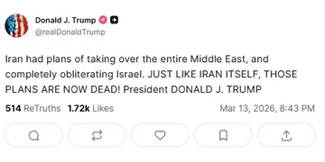 El segundo mensaje que publicó Trump sobre Irán