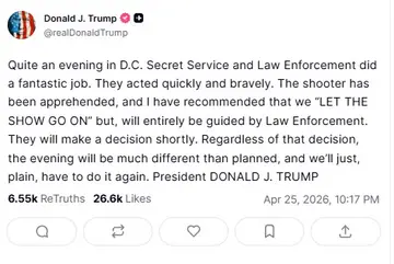 El mensaje de Trump. Dijo que el 'tirador fue detenido'
