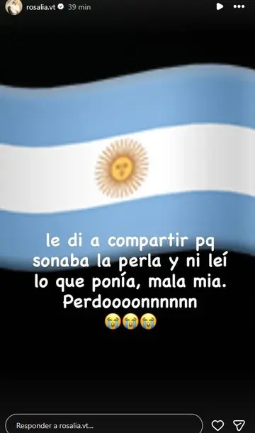 Rosalía le pidió perdón a sus fans argentinos