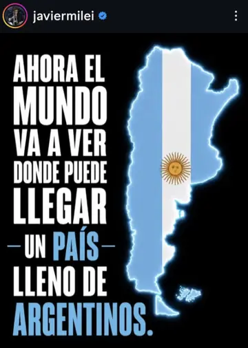 El posteo de Milei sobre la campaña 'anti Argentina' que se desató post Mundial.