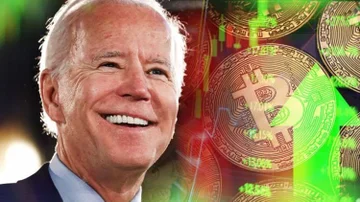 Una foto de Biden con ojos láser generó todo tipo de especulaciones en el mundo de las criptomonedas