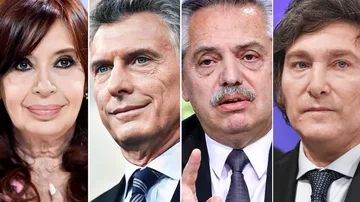 Presidentes argentinos Cristina Kirchner Mauricio Macri Alberto Fernández Javier Milei