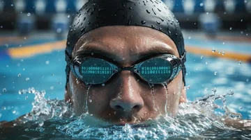 IA para nadadores: de que se trata las nuevas antiparras con realidad aumentada
