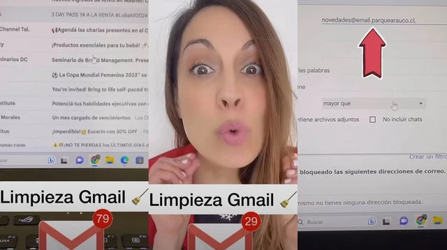 Mostró cómo limpiar la cuenta de Gmail para tener más espacio y se hizo viral