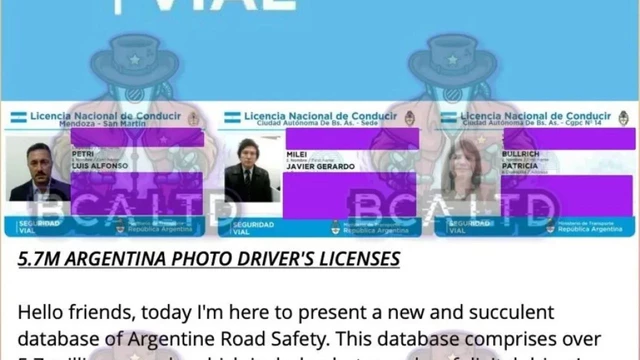 Histórico hackeo en Argentina: roban los datos de casi 6 millones de licencias de conducir