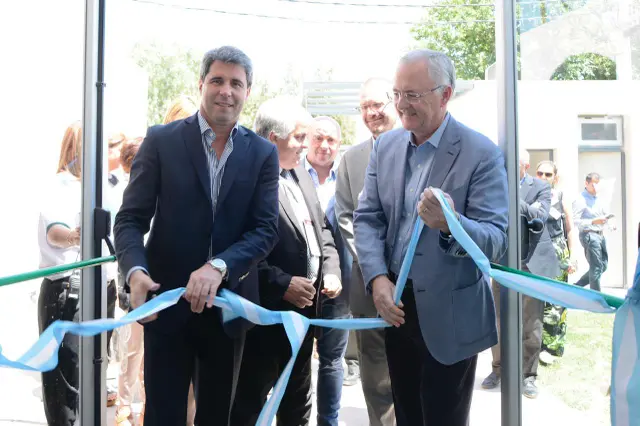 El gobernador de San Juan, Sergio Uñac, junto al CEO de Vinventions, Marc Nöel